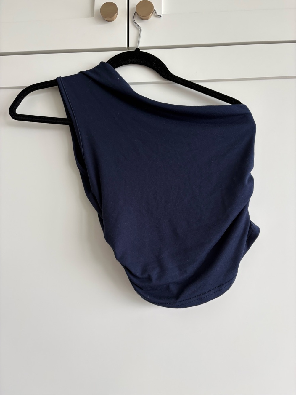 Navy One-Shoulder Tank Top - Picture 2 of 2